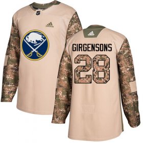 Wholesale Cheap Adidas Sabres #28 Zemgus Girgensons Camo Authentic 2017 Veterans Day Stitched NHL Jersey