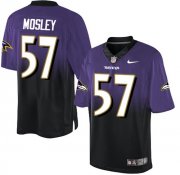 Wholesale Cheap Nike Ravens #57 C.J. Mosley Purple/Black Men's Stitched NFL Elite Fadeaway Fashion Jersey