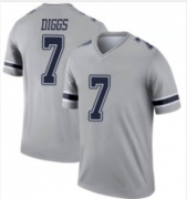 Wholesale Cheap Men's Dallas Cowboys #7 Trevon Diggs Limited Gray Inverted Vapor Nike Jersey