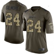 Wholesale Cheap Nike Patriots #24 Stephon Gilmore Green Men's Stitched NFL Limited 2015 Salute To Service Jersey