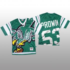 Wholesale Cheap NFL Philadelphia Eagles #53 Jatavis Brown Green Men\'s Mitchell & Nell Big Face Fashion Limited NFL Jersey