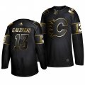 Wholesale Cheap Adidas Flames #13 Johnny Gaudreau Men's 2019 Black Golden Edition Authentic Stitched NHL Jersey