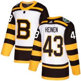 Wholesale Cheap Adidas Bruins #43 Danton Heinen White Authentic 2019 Winter Classic Stitched NHL Jersey