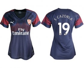 Wholesale Cheap Women\'s Arsenal #19 S.Cazorla Away Soccer Club Jersey