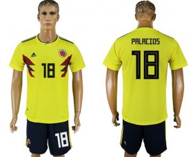 Wholesale Cheap Colombia #18 Palacios Home Soccer Country Jersey