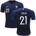 Wholesale Cheap France #21 Lucas Home Soccer Country Jersey