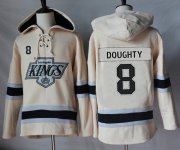 Wholesale Cheap Kings #8 Drew Doughty Cream Sawyer Hooded Sweatshirt Stitched NHL Jersey