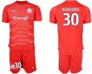 Wholesale Cheap Marseille #30 Mandanda Red Goalkeeper Soccer Club Jersey
