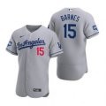 Wholesale Cheap Los Angeles Dodgers #15 Austin Barnes Gray 2020 World Series Champions Jersey