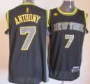 Wholesale Cheap New York Knicks #7 Carmelo Anthony Black Electricity Fashion Jersey