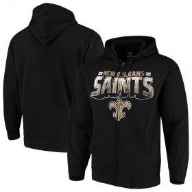 Wholesale Cheap New Orleans Saints G-III Sports by Carl Banks Perfect Season Full-Zip Hoodie Black
