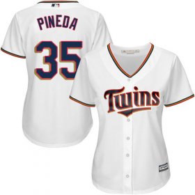Wholesale Cheap Twins #35 Michael Pineda White Home Women\'s Stitched MLB Jersey