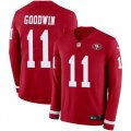 Wholesale Cheap Nike 49ers #11 Marquise Goodwin Red Team Color Men's Stitched NFL Limited Therma Long Sleeve Jersey