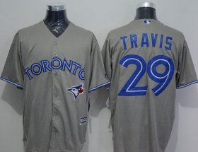 Wholesale Cheap Blue Jays #29 Devon Travis Grey New Cool Base Stitched MLB Jersey