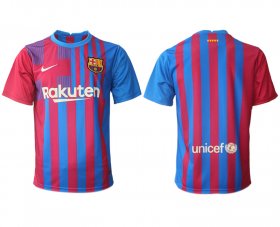 Wholesale Cheap Men 2021-2022 Club Barcelona home aaa version red blank Nike Soccer Jerseys