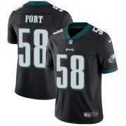 Wholesale Cheap Nike Eagles #58 LJ Fort Black Alternate Men's Stitched NFL Vapor Untouchable Limited Jersey