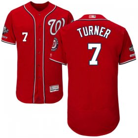 Wholesale Cheap Nationals #7 Trea Turner Red Flexbase Authentic Collection 2019 World Series Champions Stitched MLB Jersey