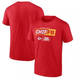 Wholesale Cheap Men\'s Kansas City Chiefs Red x Bud Light T-Shirt