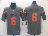 Wholesale Cheap Nike Browns #6 Baker Mayfield Gray Men's Stitched NFL Limited Inverted Legend Jersey
