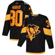 Wholesale Cheap adidas Penguins #30 Matt Murray Black 2019 NHL Stadium Series Authentic Stitched NHL Jersey