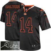 Wholesale Cheap Nike Bengals #14 Andy Dalton Lights Out Black Men's Stitched NFL Elite Autographed Jersey