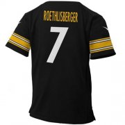 Wholesale Cheap Toddler Nike Steelers #7 Ben Roethlisberger Black Team Color Stitched NFL Elite Jersey
