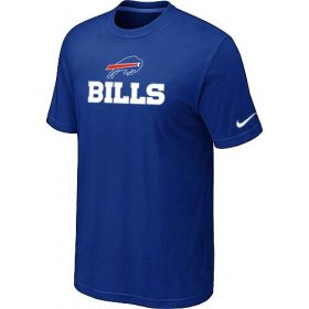 Wholesale Cheap Nike Buffalo Bills Authentic Logo NFL T-Shirt Blue
