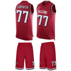 Wholesale Cheap Nike Falcons #77 James Carpenter Red Team Color Men\'s Stitched NFL Limited Tank Top Suit Jersey