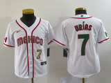 Wholesale Cheap Youth Mexico Baseball #7 Julio Urias Number 2023 Red World Baseball Classic Stitched Jersey