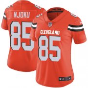 Wholesale Cheap Nike Browns #85 David Njoku Orange Alternate Women's Stitched NFL Vapor Untouchable Limited Jersey