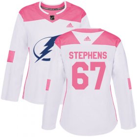 Cheap Adidas Lightning #67 Mitchell Stephens White/Pink Authentic Fashion Women\'s Stitched NHL Jersey