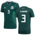 Wholesale Cheap Mexico #3 Y.Corona Green Home Soccer Country Jersey