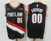 Wholesale Cheap Men's Portland Trail Blazers #00 Carmelo Anthony Black Nike Swingman 2019 Stitched Jersey With The Sponsor Logo