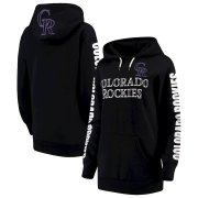Wholesale Cheap Colorado Rockies G-III 4Her by Carl Banks Women's Extra Innings Pullover Hoodie Black