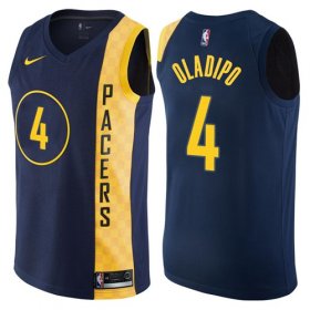 Wholesale Cheap Nike Indiana Pacers #4 Victor Oladipo Navy Blue NBA Swingman City Edition Jersey