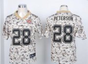 Wholesale Cheap Nike Vikings #28 Adrian Peterson Camo USMC Men's Stitched NFL Elite Jersey