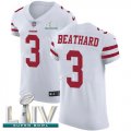 Wholesale Cheap Nike 49ers #3 C.J. Beathard White Super Bowl LIV 2020 Men's Stitched NFL Vapor Untouchable Elite Jersey
