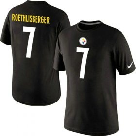 Wholesale Cheap Nike Pittsburgh Steelers #7 Ben Roethlisberger Pride Name & Number NFL T-Shirt Black