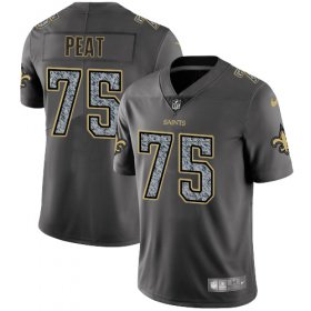 Wholesale Cheap Nike Saints #75 Andrus Peat Gray Static Youth Stitched NFL Vapor Untouchable Limited Jersey
