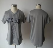 Wholesale Cheap Red Sox Blank Grey Women's Fashion Stitched MLB Jersey