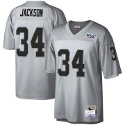 Wholesale Cheap Las Vegas Raiders #34 Bo Jackson Mitchell & Ness NFL 100 Retired Player Platinum Jersey