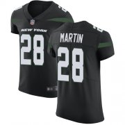 Wholesale Cheap Nike Jets #28 Curtis Martin Black Alternate Men's Stitched NFL Vapor Untouchable Elite Jersey