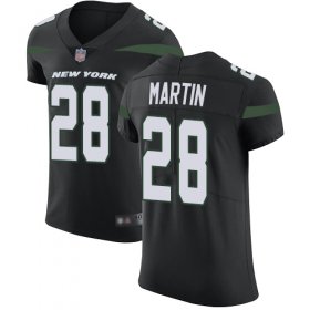 Wholesale Cheap Nike Jets #28 Curtis Martin Black Alternate Men\'s Stitched NFL Vapor Untouchable Elite Jersey