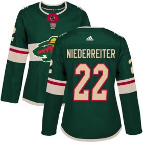 Wholesale Cheap Adidas Wild #22 Nino Niederreiter Green Home Authentic Women\'s Stitched NHL Jersey