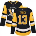Wholesale Cheap Adidas Penguins #13 Brandon Tanev Black Home Authentic Women's Stitched NHL Jersey