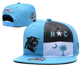 Wholesale Cheap Panthers Team Logo Blue Adjustable Hat YD