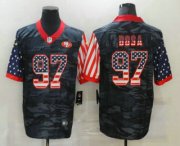 Wholesale Cheap Men's San Francisco 49ers #97 Nick Bosa USA Camo 2020 Salute To Service Stitched NFL Nike Limited Jersey