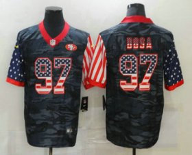 Wholesale Cheap Men\'s San Francisco 49ers #97 Nick Bosa USA Camo 2020 Salute To Service Stitched NFL Nike Limited Jersey