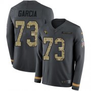Wholesale Cheap Nike Cardinals #73 Max Garcia Anthracite Salute to Service Youth Stitched NFL Limited Therma Long Sleeve Jersey