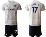 Wholesale Cheap Men 2020-2021 club Manchester City away 17 white Soccer Jerseys